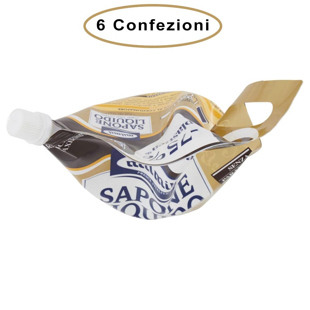 Mil mil sapone liquido argan & miele ricarica maxi risparmio 6 confezioni da 2000 ml