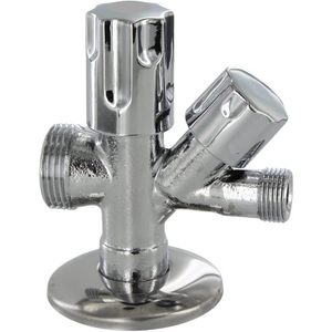 Rubinetto filtro doppio uso ottone cromato combinato attacco lavatrice 1/2 x 3/4