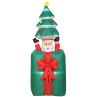 Decorazione natalizia gonfiabile con LED, in Poliestere, per interno/esterno, Rosso e verde