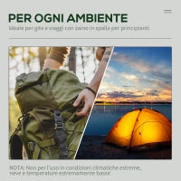 Tenda da Campeggio 2 Posti con Borsa da Trasporto, Ganci per Lampade e Tasche Portaoggetti, 210x210x135 cm