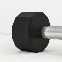 Set 2 Manubri a 12 Lati da 2 kg in Metallo e Gomma con Impugnatura Antiscivolo, 22x7.5x7.5 cm, Nero