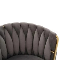 Set da 2 Sedie Girevoli a 180° con Supporto Lombare Ergonomico e Rivestimento Effetto Velluto, 56x50x70 cm, Grigio