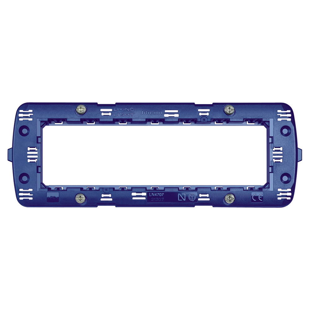 Bticino livinglight supporto scatola plastica blu 7 moduli ln4707
