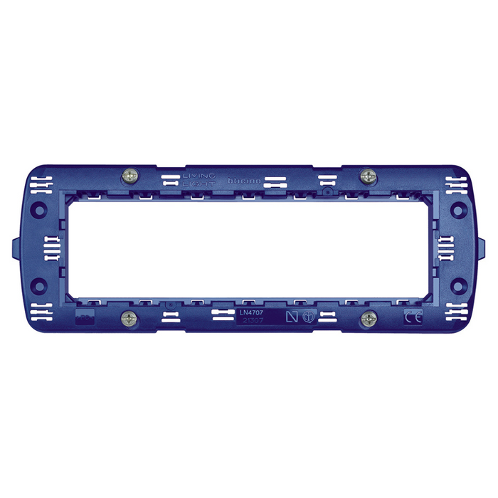Bticino livinglight supporto scatola plastica blu 7 moduli ln4707