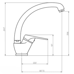 Ogomondo miscelatore oslo orientabile ottone colorato per lavello cucina *** finitura- avena 1, confezione 1