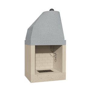 Camino legna prefabbricato refrattario con focolare aperto qr70ref riscaldamento