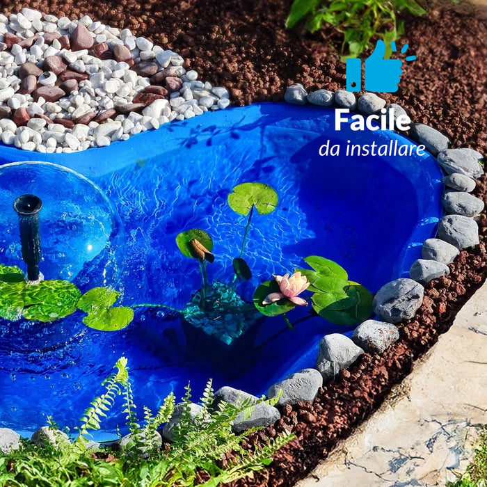 Laghetto da giardino nemi azzurro litri 270 da 180x100xh36