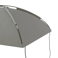 Parasole Gazebo Tenda Parasole a Cupola in Acciaio Poliestere ad Alta Densità 190 T, Borsa Trasporto Inclusa, Grigio