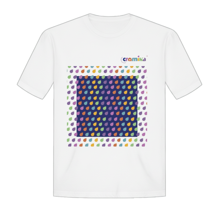 T-shirt cromika arte e colore in cotone naturale *** misura extralarge - xl, modello colorful drops, confezione 1