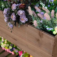 Letto per Orto Rialzato in Legno con Ripiano Pieghevole e Mensola Inferiore, 123x54x80cm