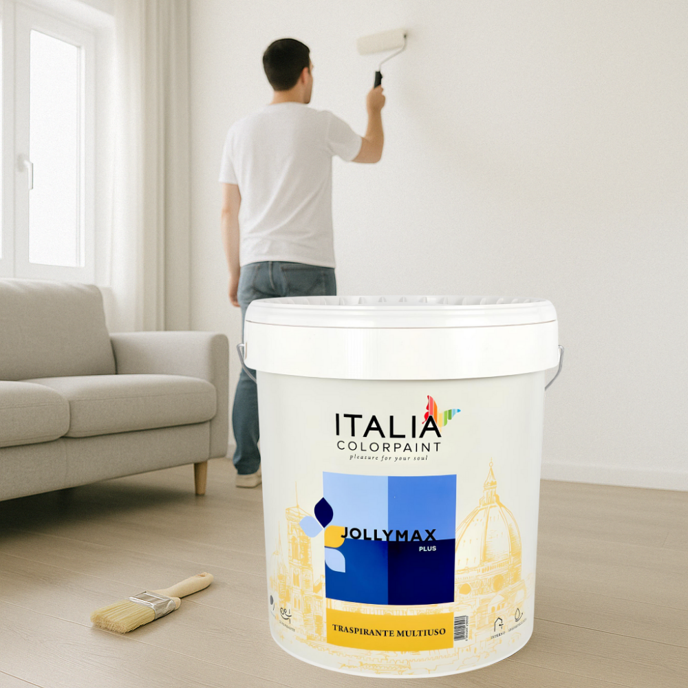 Idropittura murale traspirante multiuso bianca jollymax plus vari formati *** formato 2.5 lt, confezione 1