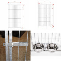 Box per cani coperto e retro in legno zincato con portaciotole da 200x300xaltezza 180 cm