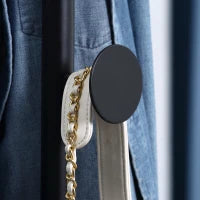 Appendiabiti da Terra con 8 Ganci, Struttura in Acciaio con Base in Marmo, 35x35x170cm, Nero