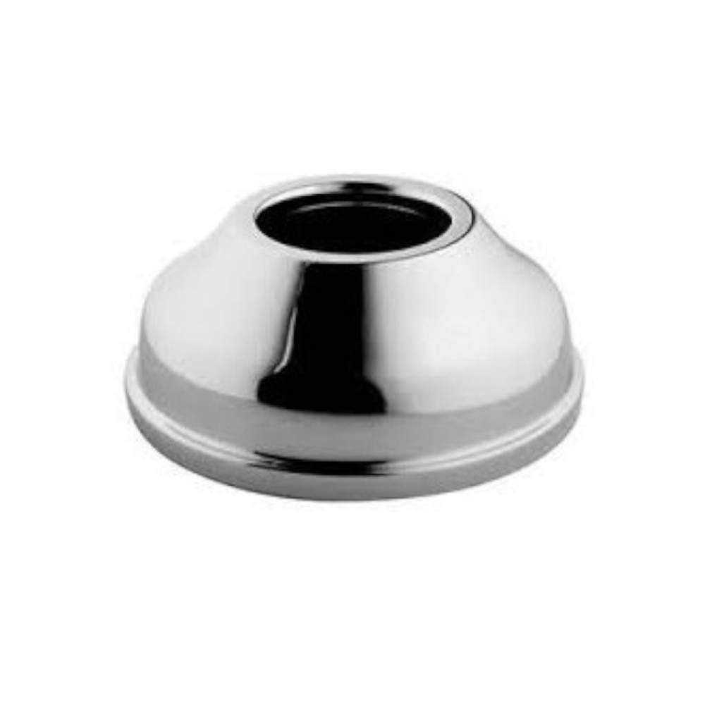 Kit rosone ottone diametro 75 mm tubo cromato curva 90 gradi diametro 30