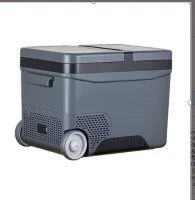 Frigo Portatile Elettrico 35L da 12 Volt con Maniglia e Schermo LCD, 63.2x42x42.8 cm, Grigio