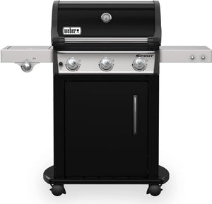 Weber barbecue a gas gpl spirit e-325 gbs acciaio nero con ruote girevoli