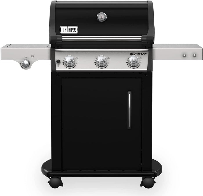 Weber barbecue a gas gpl spirit e-325 gbs acciaio nero con ruote girevoli