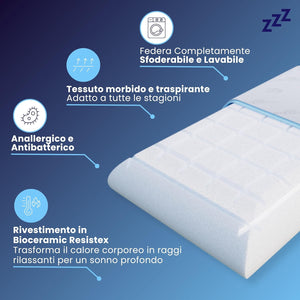 Coppia | Cuscino per recupero muscolare a taglio laser in grafite - Lunar - 72x42x16cm