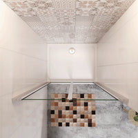 80x195cm Porta Doccia Per Nicchia Doppie Ante Battenti Saloon In Vetro 6mm Temperato Trasparente Anticalcare