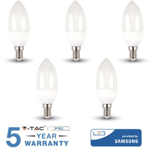 LAMPADINE LAMPADINA LED E14 FIAMMA 4.5 W CANDELA SAMSUNG LUCE FREDDA 5 PEZZI