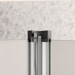 185 cm Box Doccia per Nicchia Porta a Soffietto 70 cm Vetro Temperato 5 mm Satinato Opaco Profilo Cromato Lucido