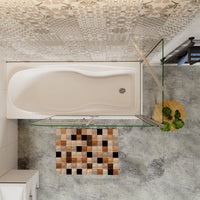 120x140cm Parete Doccia Sopravasca Angolare 2 Ante Pieghevoli con Parete Laterale 65 cm Vetro Temperato 6 mm Anticalcare Portasciugamani Cromato Lucido