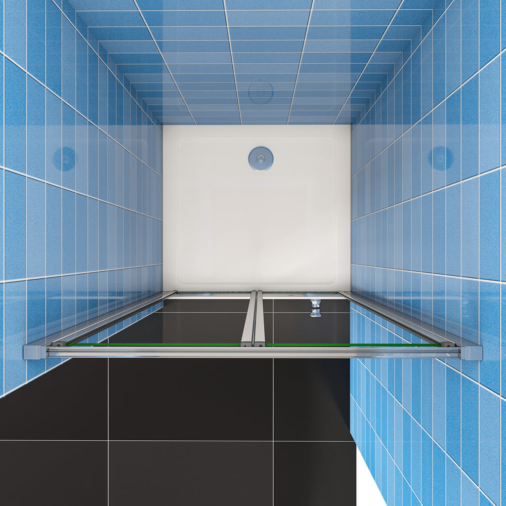 185 cm Box Doccia per Nicchia Porta a Soffietto Vetro Temperato 5 mm Trasparente  Profili Cromati Lucidi 86 cm