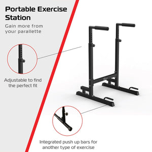 Parallettes XL – Altezza Regolabile, Antiscivolo, Allenamento a Casa