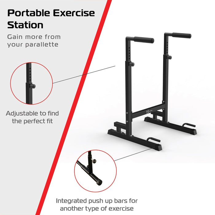 Parallettes XL – Altezza Regolabile, Antiscivolo, Allenamento a Casa