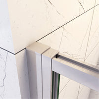 185 cm Box Doccia per Nicchia Porta Girevole Battente Vetro Temperato 5 mm Trasparente  Profili Cromati Lucidi Misura 76 cm