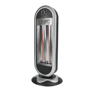 Stufa al Carbonio 900w Due potenze 450/900w Oscillante Sensore Antiribaltamento Corpo Antiscottatura Maniglia Trasporto