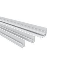 H.210 cm Pannello Doccia ad Angolo 40x90 cm Realizzato in Alluminio da 3 mm con Profili Finitura Bianco Avorio per Rivestimento Parete Bagno