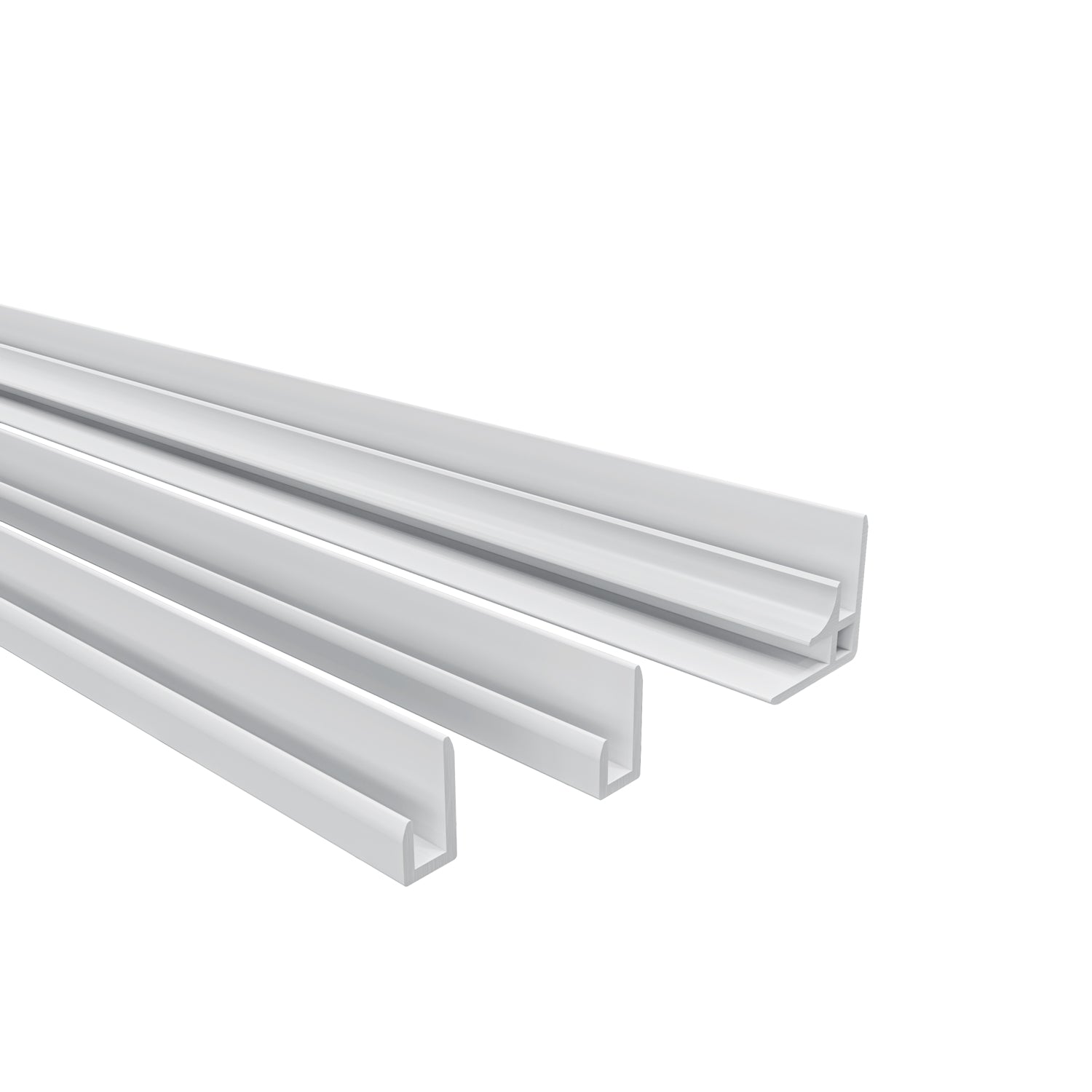 H.210 cm Pannello Doccia ad Angolo 40x80 cm Realizzato in Alluminio da 3 mm con Profili Finitura Bianco Avorio per Rivestimento Parete Bagno