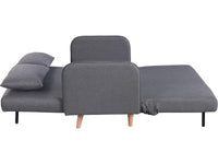Divano Letto Pieghevole 2 Posti Grigio Convertibile 140cm Habitat et Jardin