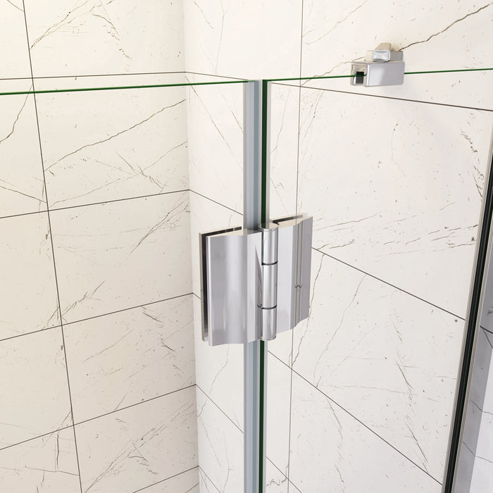 80x80x190 cm Box Doccia Angolare Porte Battenti in Vetro 8 mm Temperato Trasparente Anticalcare Ante con Barre Stabilizzatrici