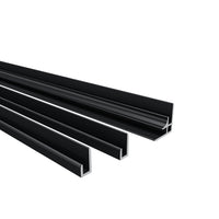 H.210 cm Pannello Doccia ad Angolo 90x90 cm Realizzato in Alluminio da 3 mm con Profili Finitura Nero Opaco per Rivestimento Parete Bagno