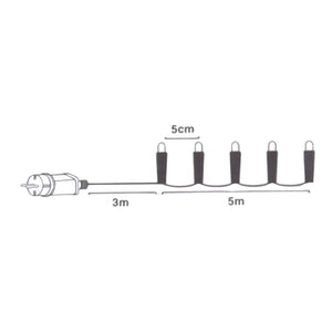 LUCI DI NATALE A LED 100LED BIANCO CALDO INTERNO ESTERNO IP44 8 GIOCHI DI LUCI CON MEMORIA