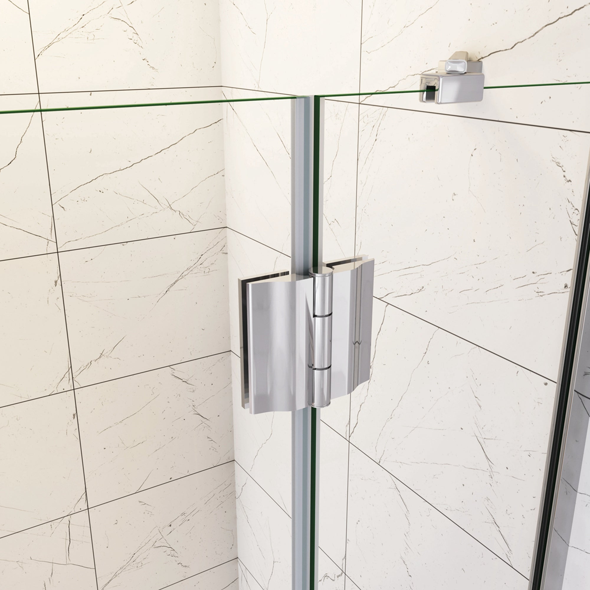 120x190 cm Porta Doccia Per Nicchia Apertura Battente in Vetro 8 mm Temperato Trasparente Anticalcare e Maniglione Porta Asciugamani Barra Stabilizzatrice