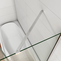 100x140cm Parete Doccia Sopravasca Angolare 4 Ante Pieghevoli Vetro 4 mm con Parete Laterale 80cm Vetro Temperato 6 mm Trasparente Telai Cromi Lucidi