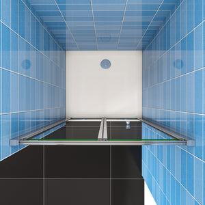 185 cm Box Doccia per Nicchia Porta a Soffietto Vetro Temperato 5 mm Trasparente  Profili Cromati Lucidi 80 cm