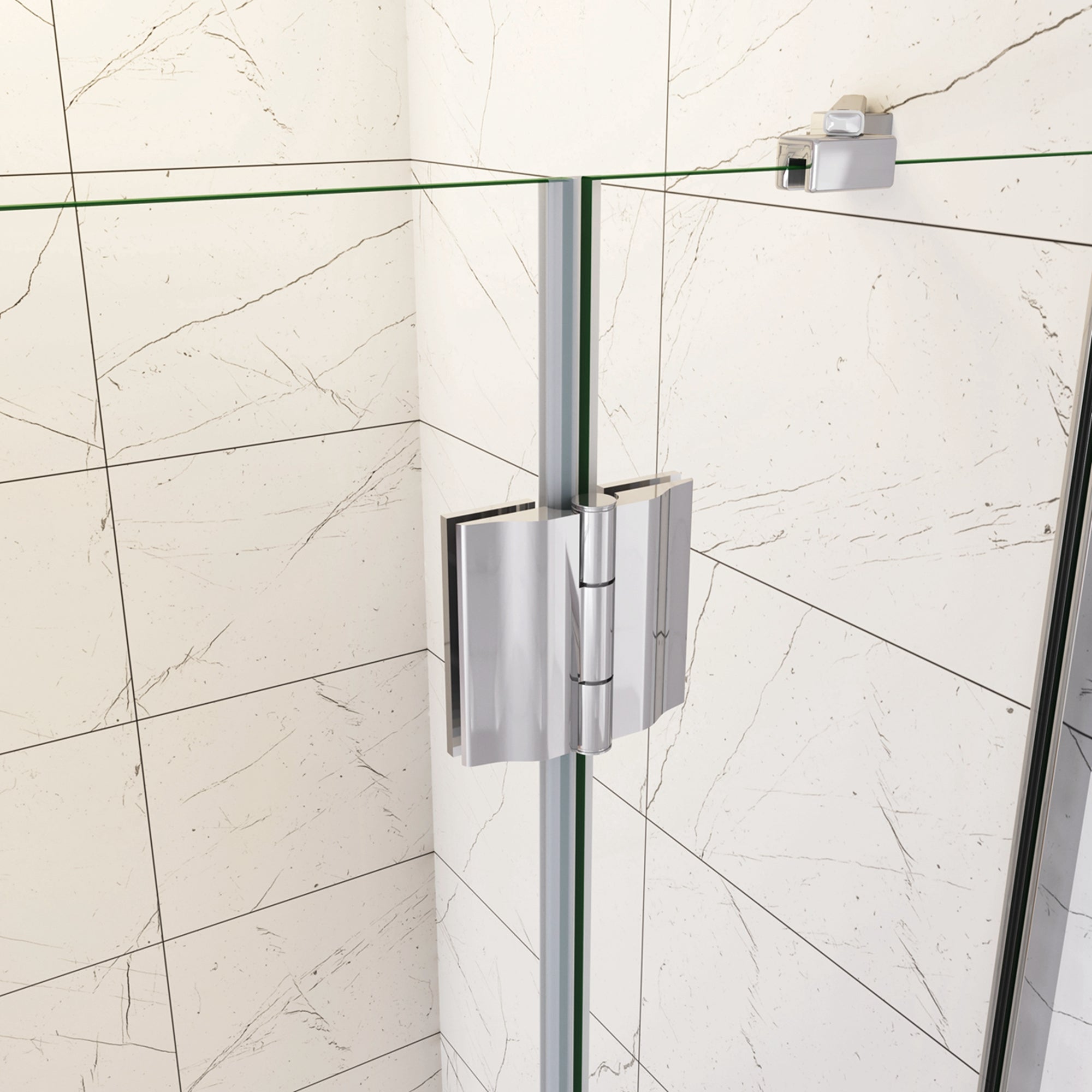 90x90x190 cm Box Doccia Angolare Porte Battenti in Vetro 8 mm Temperato Trasparente Anticalcare Ante con Barre Stabilizzatrici