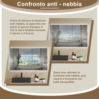 AICA SPECCHIO DA BAGNO CON LED, 100x60cm, Antiappannamento, 3 Temperature Colore, Retroilluminato