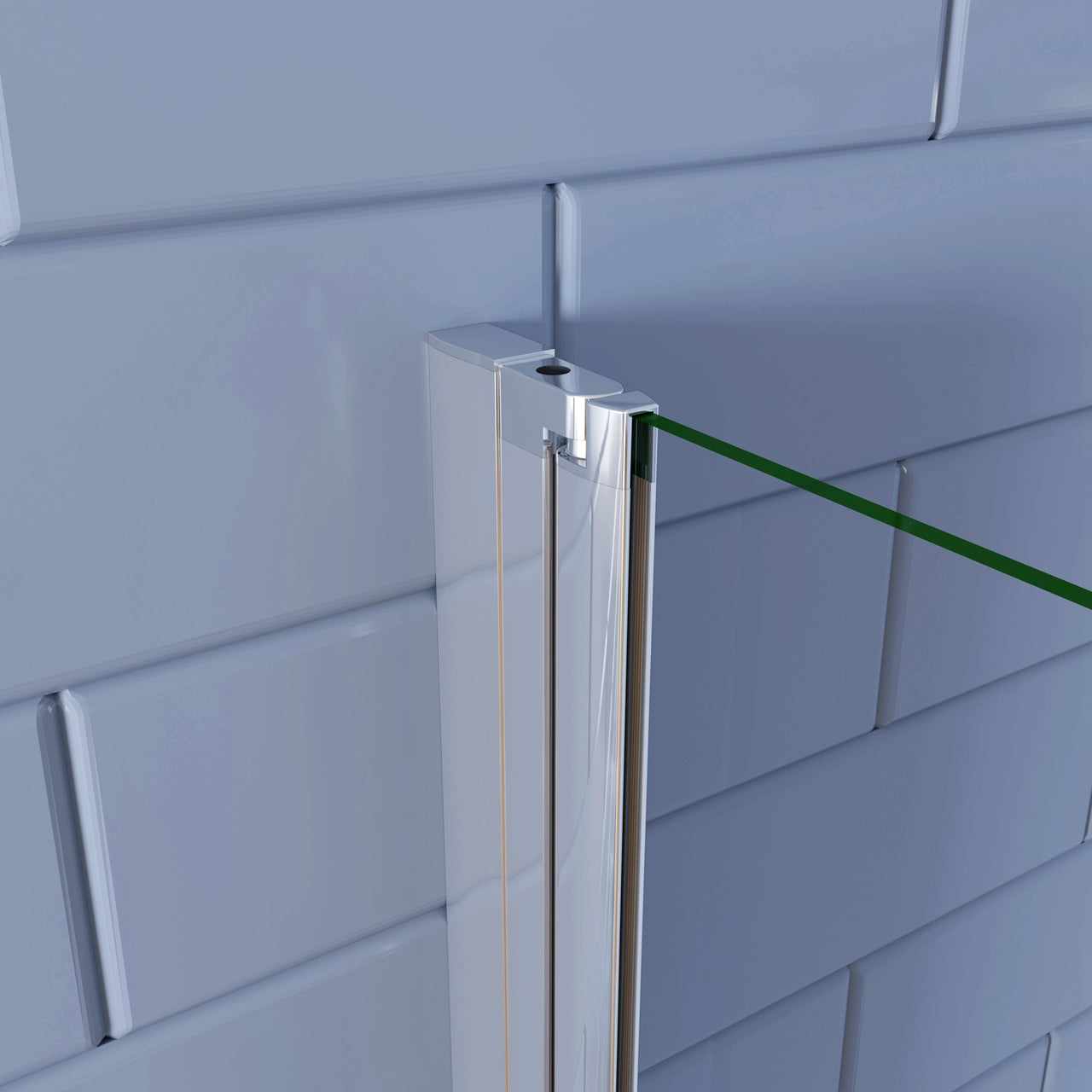 H.195cm Box Doccia Angolare Porta Battente con Lato Fisso 100x80cm Vetro Temperato 6mm Anticalcare Barra da 140 cm