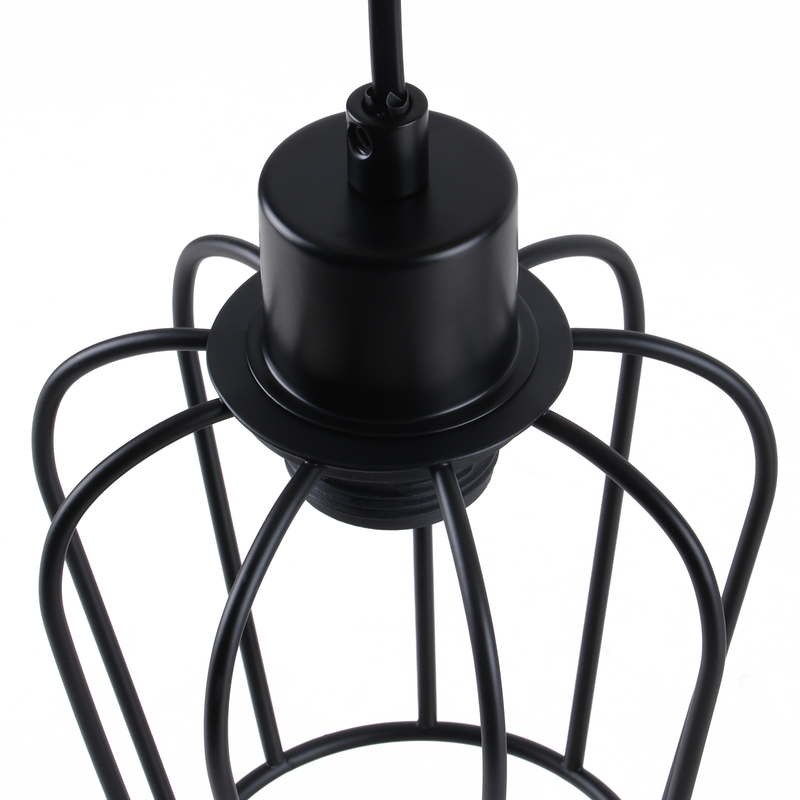 ZMH Lampada da tavolo vintage legno nera metallo E27 1 luce senza lampadina per soggiorno comodino