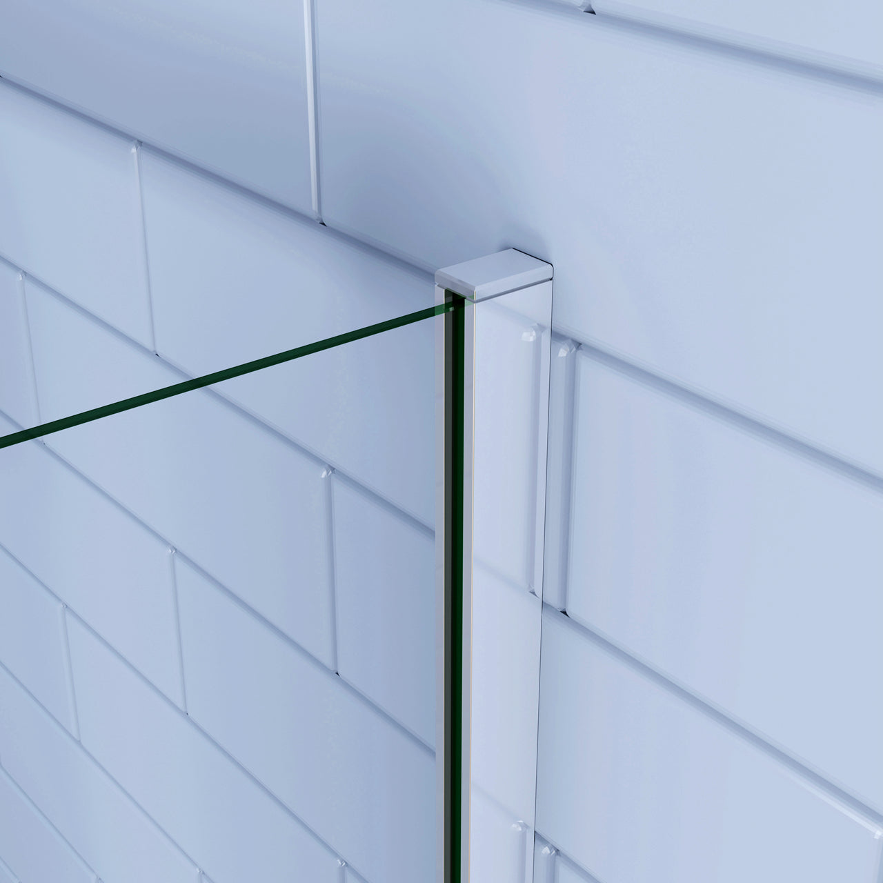 195cm Box Doccia Angolare Porta Battente con Parete Fissa 80x90cm Vetro 6 mm Temperato Anticalcare Trasparente con 2 Barre Stabilizzatrici da 30cm e 90cm