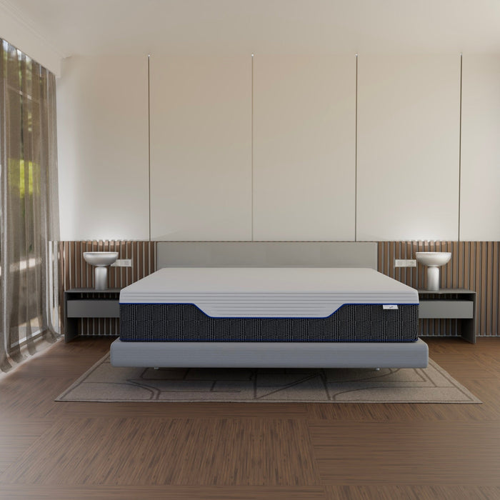 Materasso Piazza e Mezzo Memory foam 140x190 a 1200 Molle Insacchettate Hybrid; memory foam; con 7 zone di comfort; ortopedico; "Pascià"