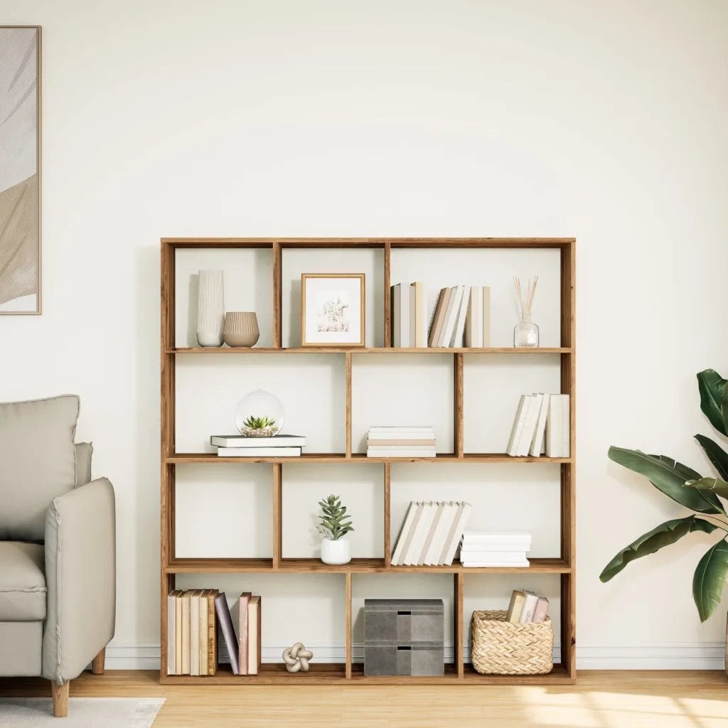 Libreria Rovere Artigianale 132x29x141,5cm in Legno Multistrato 3310315