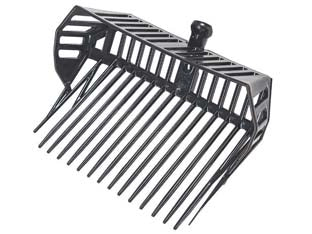 FORCA PER FIENO IN ABS CON CESTELLO  16 denti  cm.42  gr.780