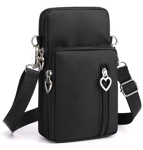 Borsa da spalla per donna, mini borsa in nylon, cintura per sport per donna e bambina, fascia per polso per sport per donna e bambina, zaino da crossbody per la corsa