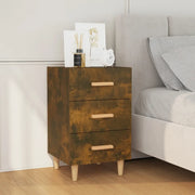 Comodino-Tavolino da notte Rovere Fumo 40x40x66 cm in Legno Multistrato 535272
